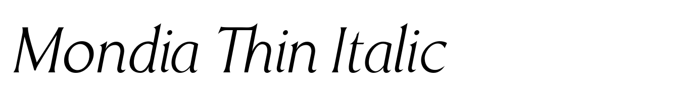 Mondia Thin Italic